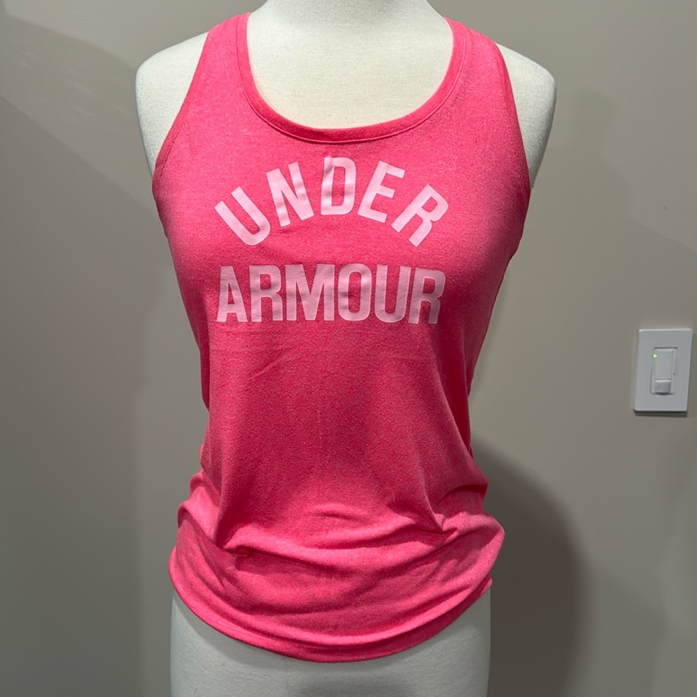 Under Armour tank-top | size XS | racer-back | pink